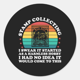 Briefmarke sammeln, schwöre ich, es fing an als un runder aufkleber