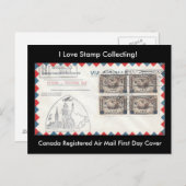 Briefmarke-Sammeln von Postkarten Kanada 1932 FDC (Vorne/Hinten)