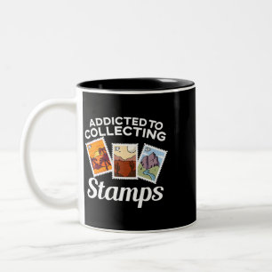 Briefmarke sammelt Geschenke Männer Frauen Philate Zweifarbige Tasse
