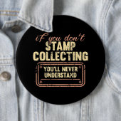 Briefmarke Sammler der Funny Briefmarke Philatelie Button (Beispiel)