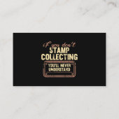 Briefmarke Sammler der Funny Briefmarke Philatelie Visitenkarte (Rückseite)