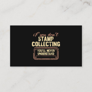 Briefmarke Sammler der Funny Briefmarke Philatelie Visitenkarte