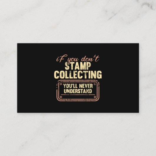 Briefmarke Sammler der Funny Briefmarke Philatelie Visitenkarte (Vorderseite)