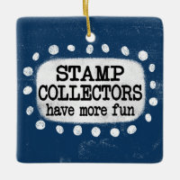 Briefmarke Sammler haben mehr Spaß Ornament