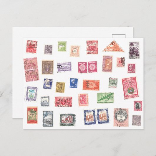 Briefmarke-Sammlung Postkarte (Vorne/Hinten)