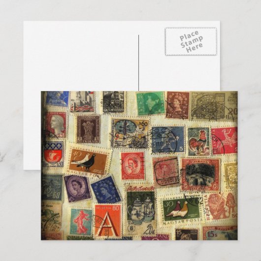 Briefmarke-Sammlung Postkarte (Vorne/Hinten)