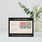 Briefmarke-Sammlung Postkarte 1932 Kanada FDC (Stehend Vorderseite)