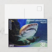 Briefmarke Sand Tigerhai Postkarte (Vorne/Hinten)