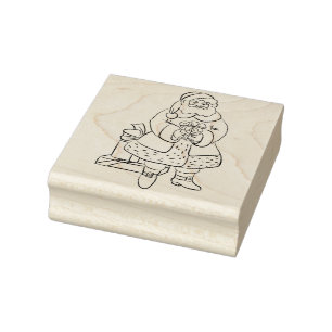 Briefmarke Santa and Gifts Art Gummistempel
