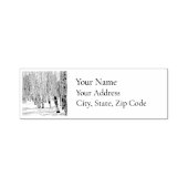 Briefmarke schreibt keine schneebedeckten Winterba Permastempel (Design)