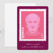 Briefmarke Seneca - Einladung (Vorne/Hinten)