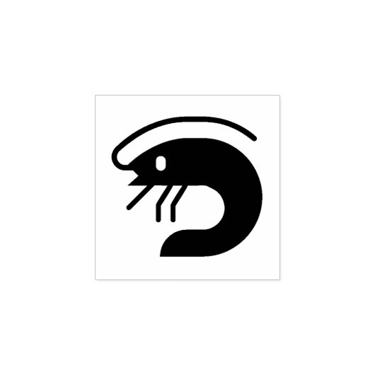 Briefmarke "Shrimp" Gummistempel (Prägung)
