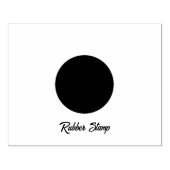Briefmarke Sleek Personalisiert Circle Logo Black Gummistempel (Prägung)