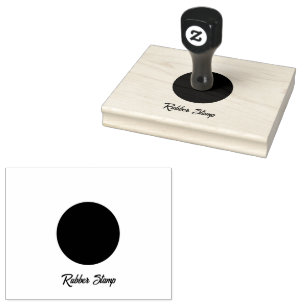 Briefmarke Sleek Personalisiert Circle Logo Black Gummistempel