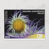 Briefmarke Snakelocks anemone Postkarte (Vorderseite)