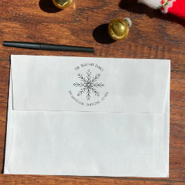 Briefmarke Snowflake Winter Family Rubber Gummistempel