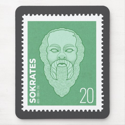 Briefmarke Sokrates - Mousepad (Vorne)