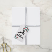 Briefmarke Stil Hirsch Weihnachtsgeschenk Tag Geschenkanhänger (Mit Garn)