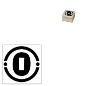 Briefmarke "Stylized Number 0" Gummistempel (Stempel)