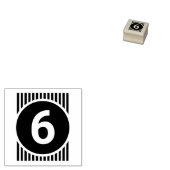 Briefmarke "Stylized Number 6" Gummistempel (Stempel)