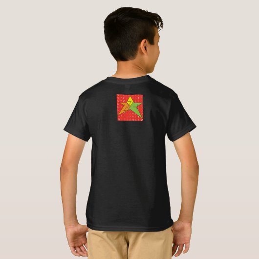 Briefmarke T-Shirt (Schwarz voll)