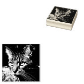 Briefmarke Tabby Cat Rubber Gummistempel (Stempel)