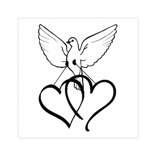 Briefmarke/Tauben Gummistempel (Prägung)