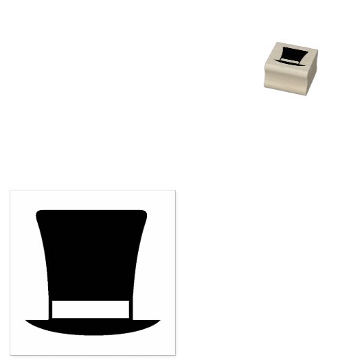 Briefmarke "Top Hat" aus Kautschuk Gummistempel (Stempel)