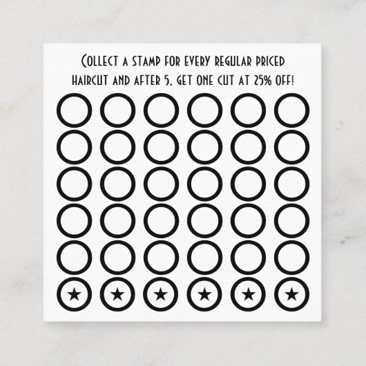 Briefmarke Treuekarte (Rückseite)