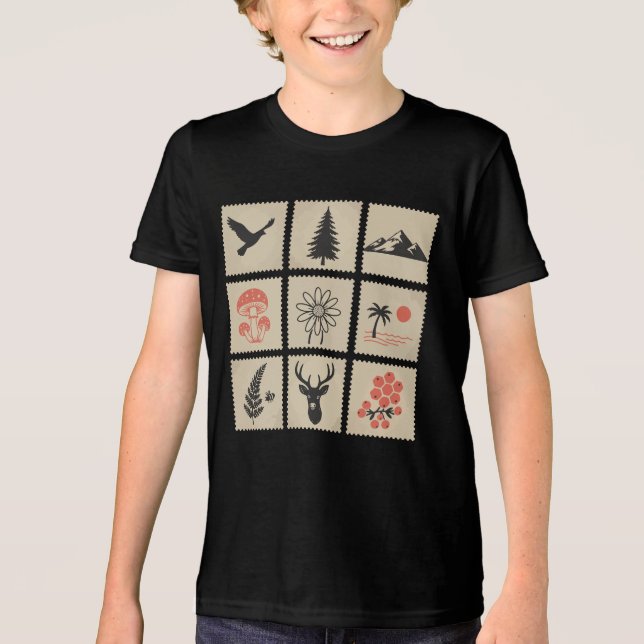 Briefmarke Tri-Blend Shirt (Vorderseite)