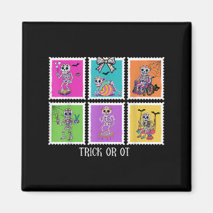 Briefmarke Trick oder Ot Berufskrafttherme Skelett Magnet
