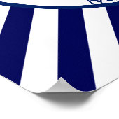 Briefmarke und Diagonale Streifen Poster (Ecke)