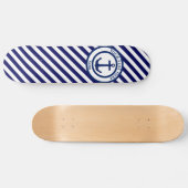 Briefmarke und Diagonale Streifen Skateboard (Horizontal)