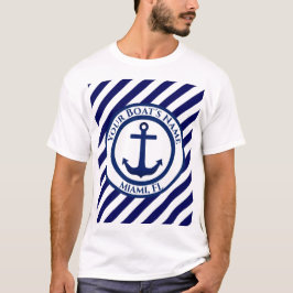 Briefmarke und Diagonale Streifen T-Shirt