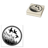 Briefmarke und Enten aus Holz Gummistempel (Stempel)
