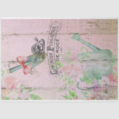 Briefmarke und Gartenwerkzeuge im Frühjahr Seidenpapier (Vorderseite)