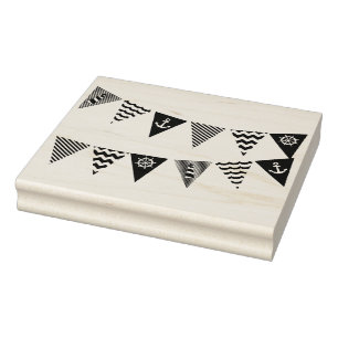 Briefmarke und Tinte aus Holz - Wassersport Gummistempel