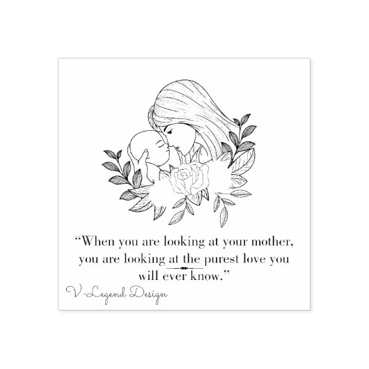 Briefmarke und Tinten für MUTTER Gummistempel (Prägung)