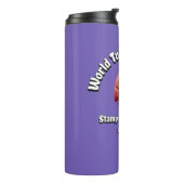 Briefmarke unsere TB jetzt. Welttuberkulosetag. Thermosbecher (Nach links gedreht)