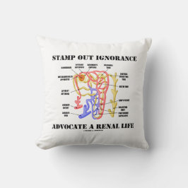 Briefmarke Unwissenheit Advocain ein Nieren-Leben Kissen