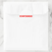 Briefmarke verdreckt runder aufkleber (Tasche)