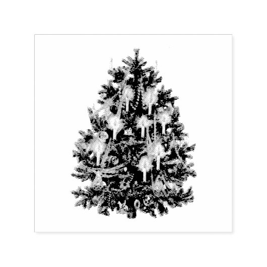 Briefmarke VINTAGE CHRISTMAS BAUM Permastempel (Design)