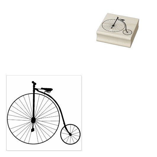 Briefmarke Vintager Fahrradkunst Gummistempel (Stempel)