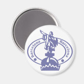 Briefmarke von Barcelona Magnet (Vorderseite/Rückseite)
