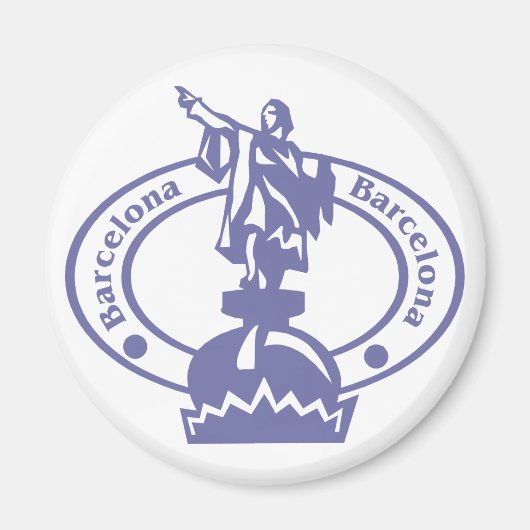 Briefmarke von Barcelona Magnet (Vorne)