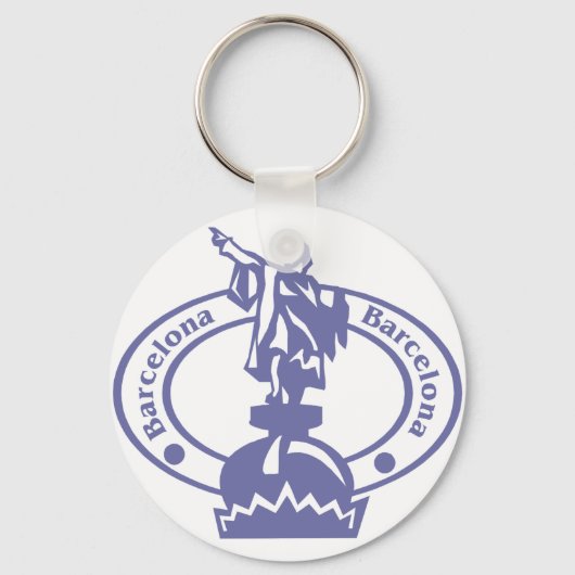 Briefmarke von Barcelona Schlüsselanhänger (Vorderseite)
