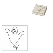 Briefmarke von besorgter Geisterdarstellung Gummistempel (Stempel)