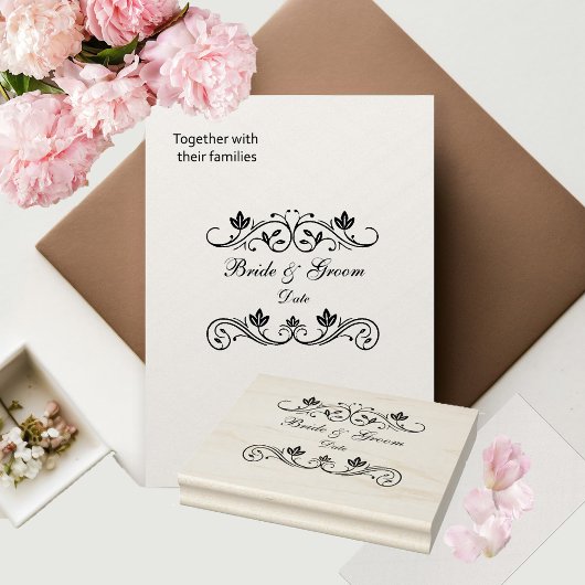 Briefmarke von Braut und Boden Gummistempel