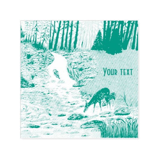 Briefmarke von Dot und Fawn Self Inking Permastempel (Design)