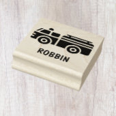 Briefmarke von Feuerwehrfahrzeugen Gummistempel